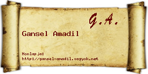 Gansel Amadil névjegykártya
